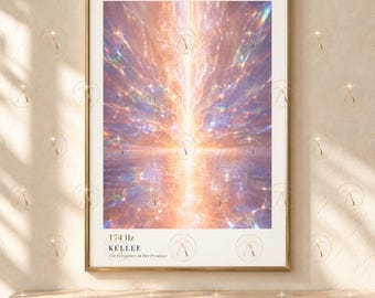 Ethereal Pastel Light Wall Art - 174 Hz KELLEE Remembrance Print (Digital Download)