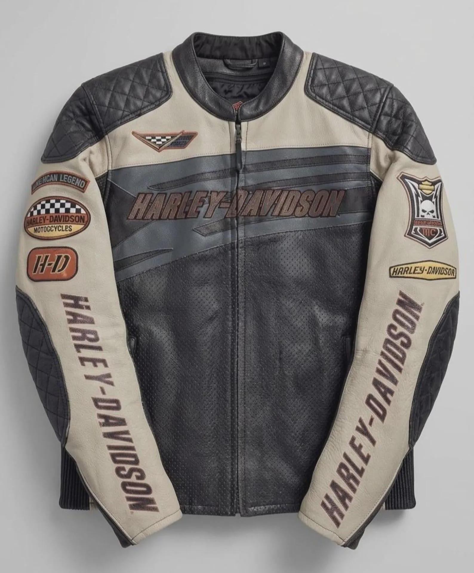 Cream Harley Davidson Jacket - Etsy