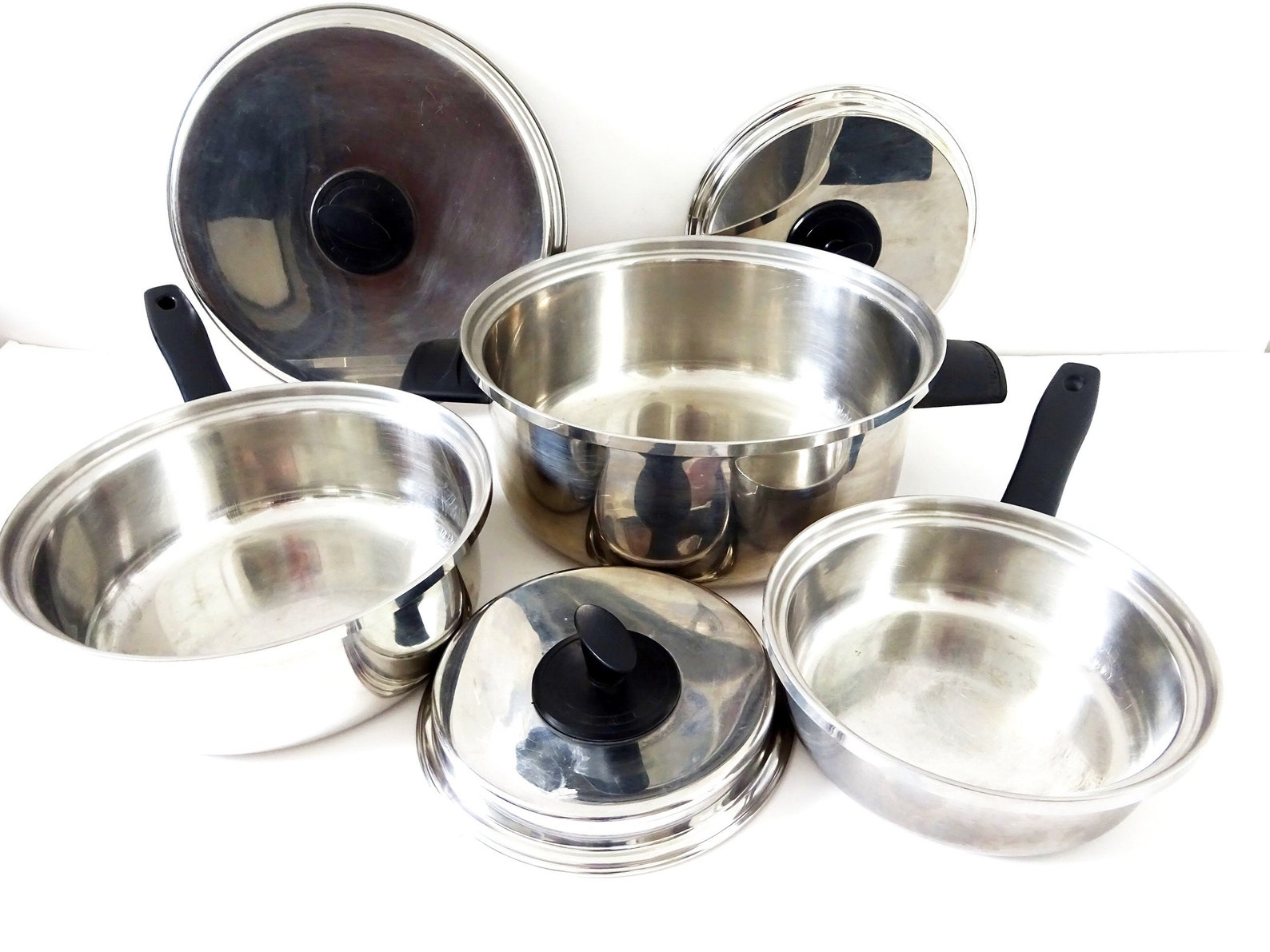 Vintage Ecko 6 piece Set Prudential Ware Tri Clad Stainless Etsy