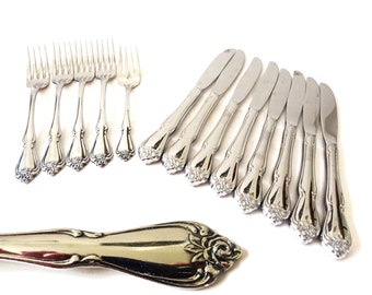 Vintage Oneida Arbor Rose/True Rose Stainless Flatware