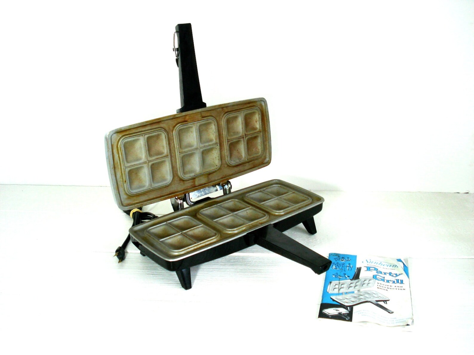 Vintage Sunbeam Model 870 Manual and Chrome Metal Party Grill Etsy