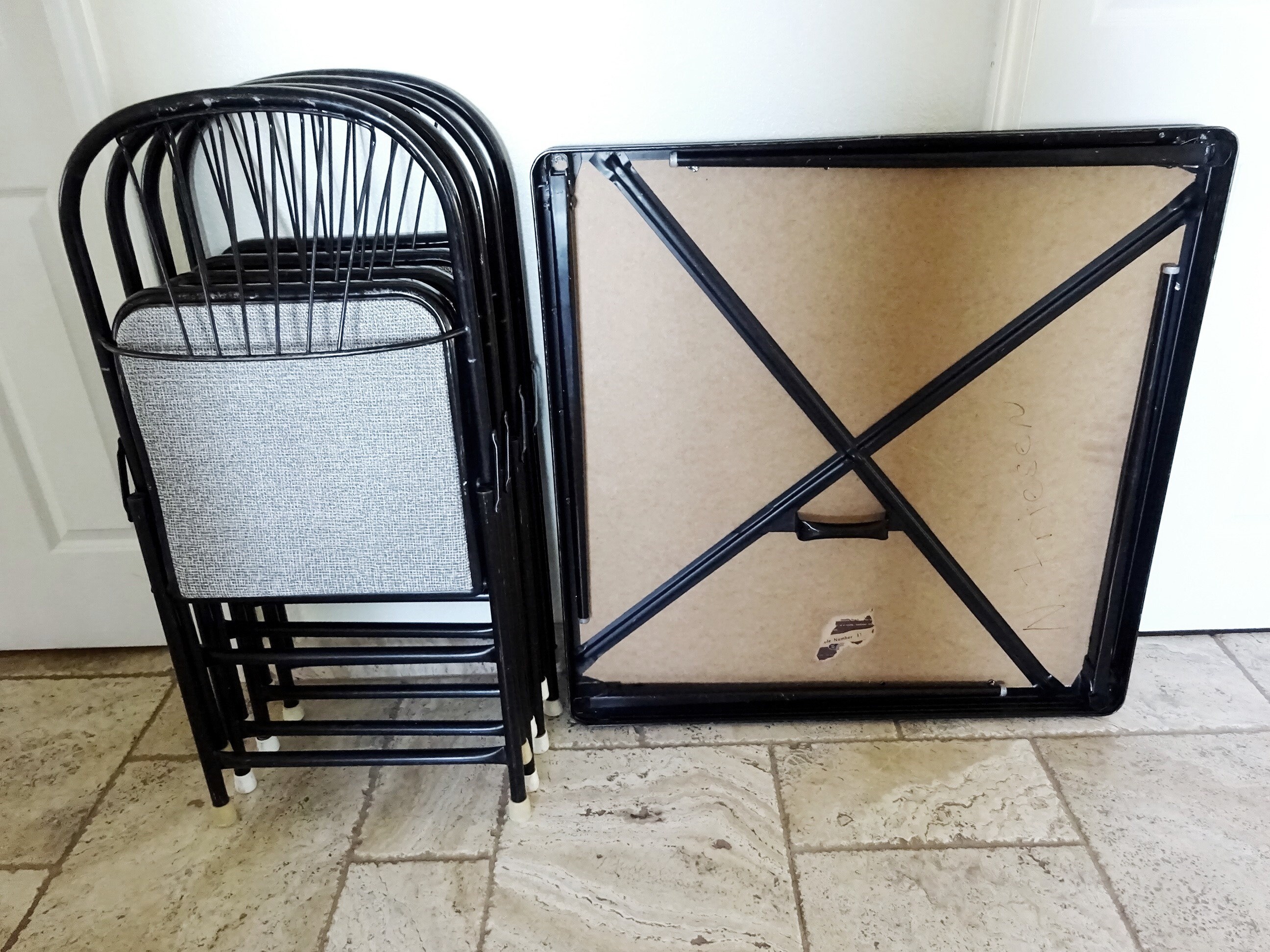 Vintage Hampden Folding Card Table Chair Set Etsy