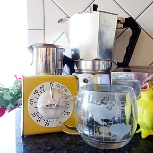 Vintage Nestle Promo Etched Insulated Glass Globe Mug