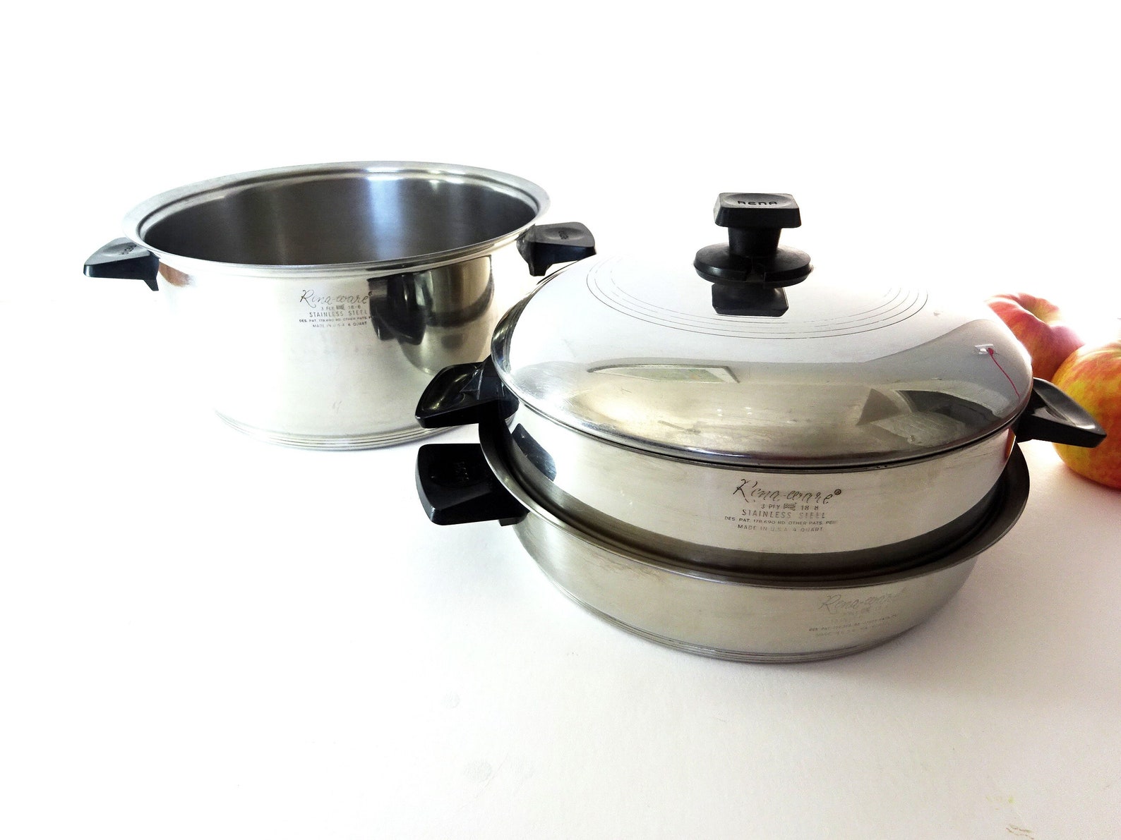 Vintage Rena Ware Cookware Large Skillet Stockpot Set Etsy