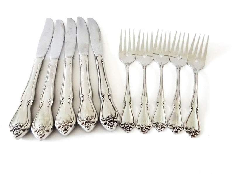 Vintage Oneida Arbor Rose/true Rose Stainless Flatware Etsy Australia
