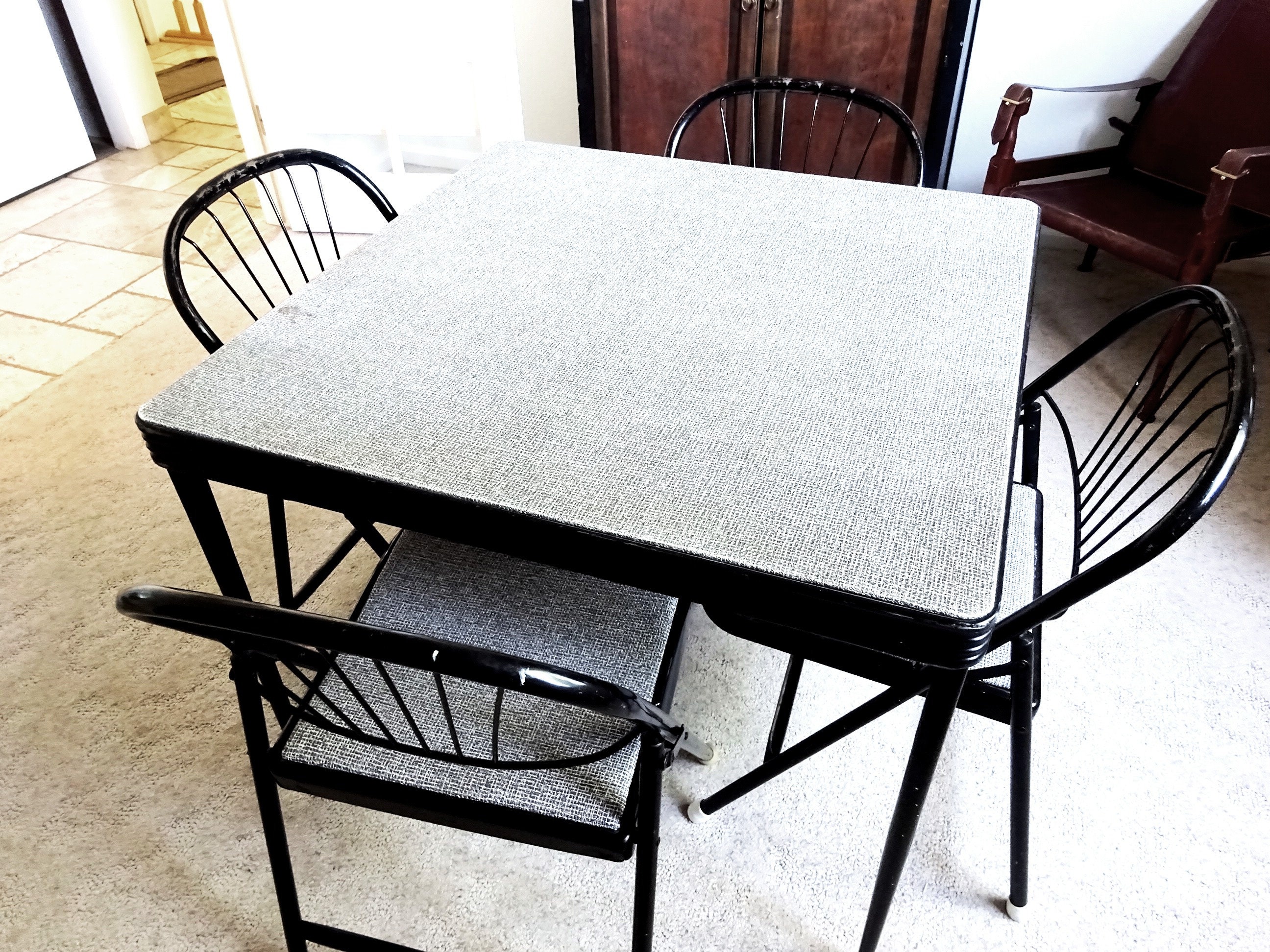 Vintage Hampden Folding Card Table Chair Set Etsy