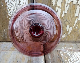 Vintage Pyrex Visions Cookware Cranberry Glass Lid