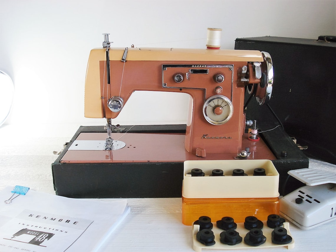 Vintage Sears Kenmore Pink 158 47 Sewing Machine | Etsy