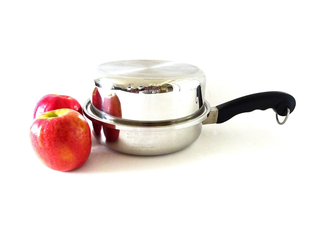 Vintage Saladmaster Stainless Steel Saucepan With Egg Poacher Insert Etsy