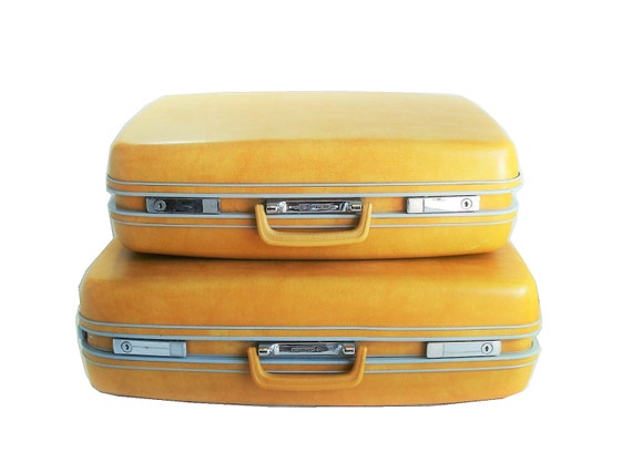 samsonite yellow suitcase
