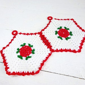 Vintage Hand Crochet Doily Potholders