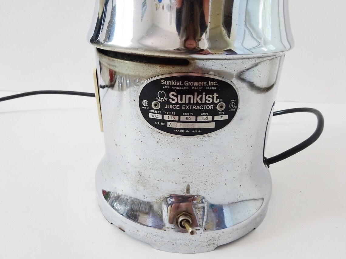 Vintage Sunkist Growers Inc Sunkist Juice Extractor Commercial Etsy