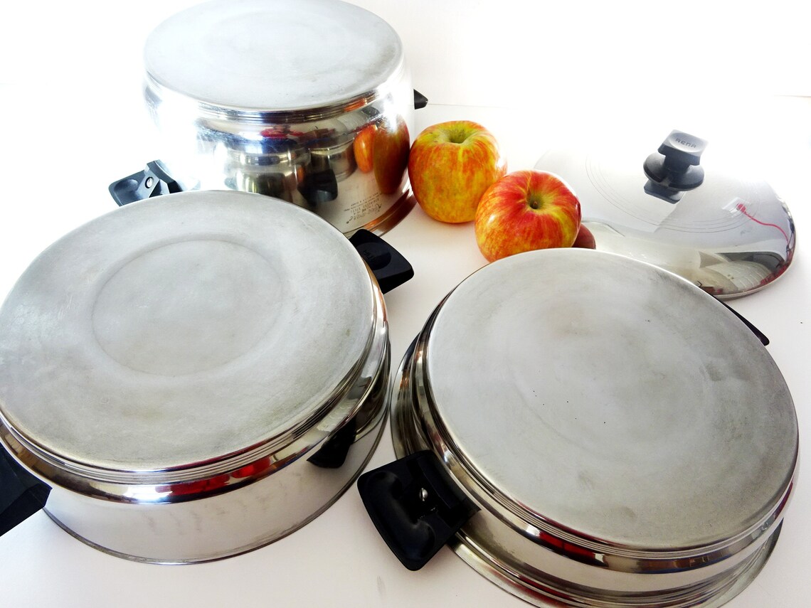 Vintage Rena Ware Cookware Large Skillet Stockpot Set Etsy