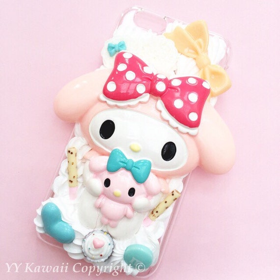 Items similar to My Melody or Kuromi Kawaii silicone Decoden phone case