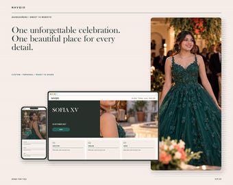 Done-for-You Quinceañera Website | RSVP, Event Details & Story | Custom Domain + 12-Month Hosting