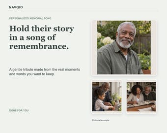 Your Story, Turned Into a Song | Personalized Memorial Tribute Song | Custom Lyrics + MP3