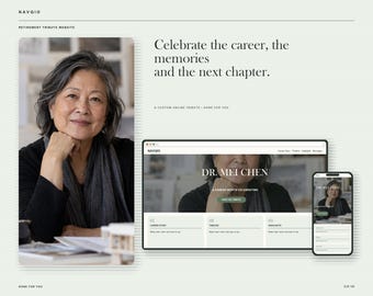 Done-for-You Retirement Website | Tribute, Career Story & Event Details | Custom Domain + 12-Month Hosting