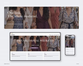 Done-for-You Bachelorette Website | Itinerary, Travel & Weekend Details | Custom Domain + 12-Month Hosting