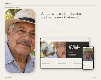 Done-for-You Memorial Website | Tribute, Gallery & Service Details | Custom Domain + 12-Month Hosting