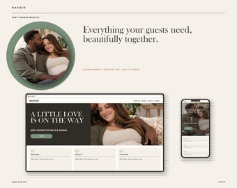 Done-for-You Baby Shower Website | RSVP, Registry & Event Details | Custom Domain + 12-Month Hosting