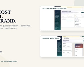 Vacation Rental Host System – Branded Edition | Custom Logo + Colors, Guest Guide Builder, Turnover & Maintenance