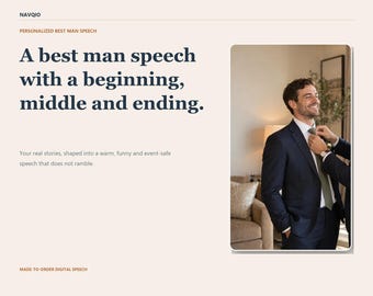 A Best Man Speech Written for You | Personalized Wedding Speech | Funny, Warm & Story-Led