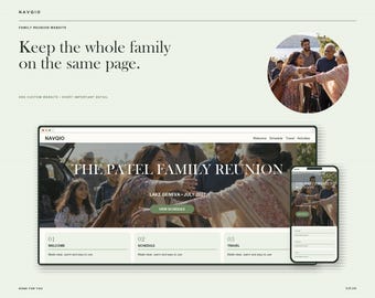 Done-for-You Family Reunion Website | RSVP, Schedule, Travel & Details | Custom Domain + 12-Month Hosting