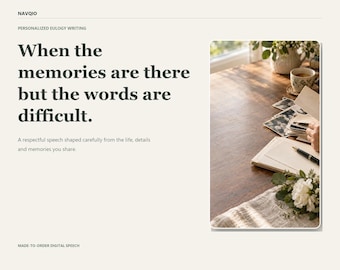 A Personal Eulogy Written for You | Eulogy Writing Service | Celebration of Life Speech | Custom Writing