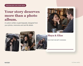 Your Love Story, Turned Into a Custom Love Story Book | Personalized Couple Storybook | Digital Keepsake
