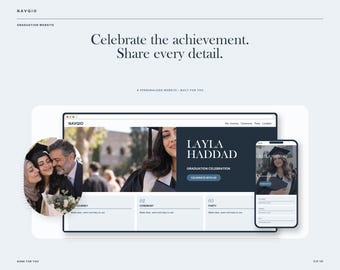 Done-for-You Graduation Website | RSVP, Event Details, Map & Celebration | Custom Domain + 12-Month Hosting