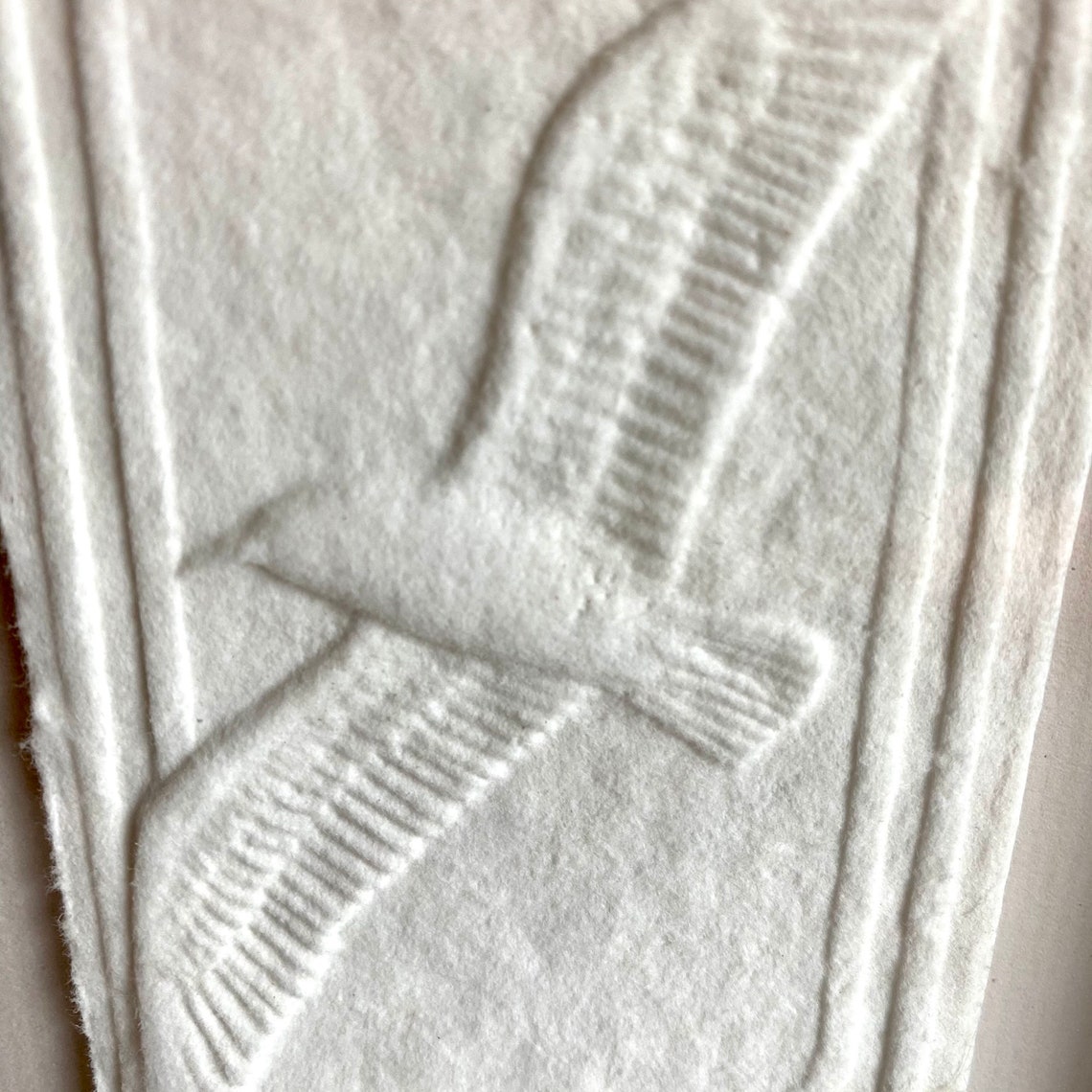 Vintage Handcast Paper Art by Wess From Figi Graphics / Etsy