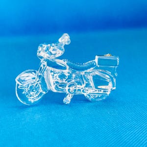 Adorno vintage de cristal para motocicleta Harley Davidson Hofbauer, motocicleta Mikasa de cristal fabricada en Alemania, bicicleta Harley-Davidson de cristal