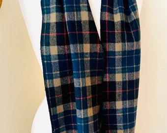 Vintage Plaid 100% Acrylic Scarf Made in Korea