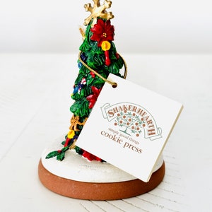 NWNB 1997 Shaker Hearth Christmas Tree Cookie Press Stamp Recipe Booklet, Vintage Christmas Cookie Mold, Cookie Press Mold