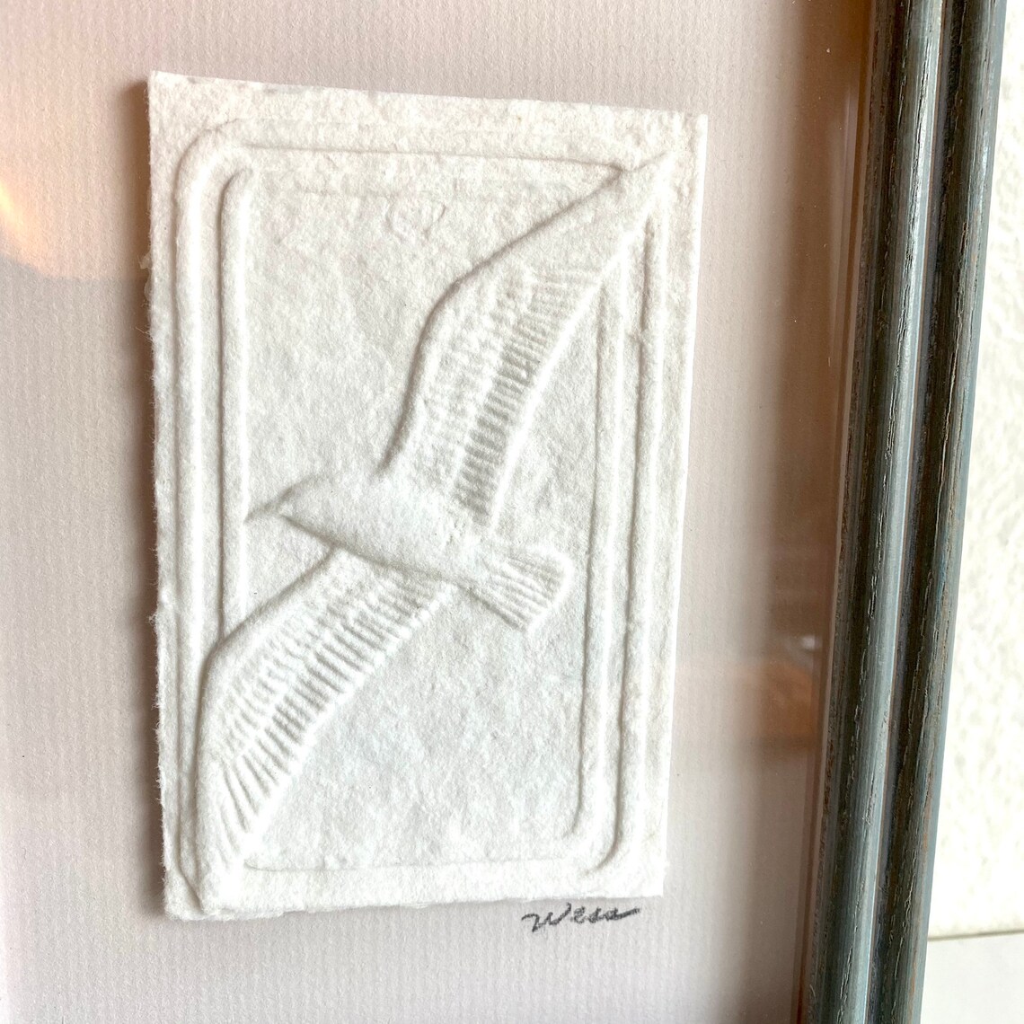 Vintage HandCast Paper Art par Wess de Figi Graphics / Etsy France