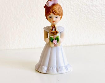 1982 Enesco Growing Up Birthday Girls Figurine - Age 4 - Cake Topper