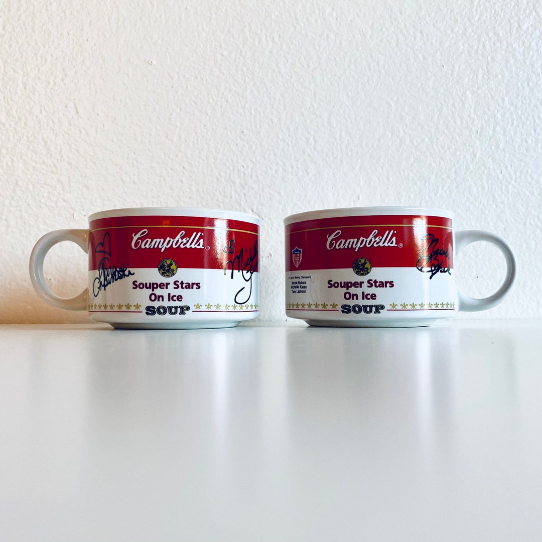 Vintage 1998 Campbells Soup Mug, Westwood Souper Cup, Autograph Mugs