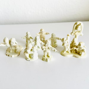 Department 56 SnowBabies RETIRED Miniatures Lot of 8, Ring The Bell, Ice Skaters, Fiddler, Frosty Fun, Retired Snowbabies