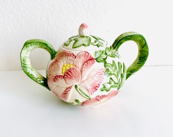 Vintage 1988 FF Fitz & Floyd Floral Sugar Bowl with Lid