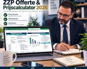 Freelance Quote and Price Calculator Excel 2026 | Quote Template, Margin, VAT & Dashboard