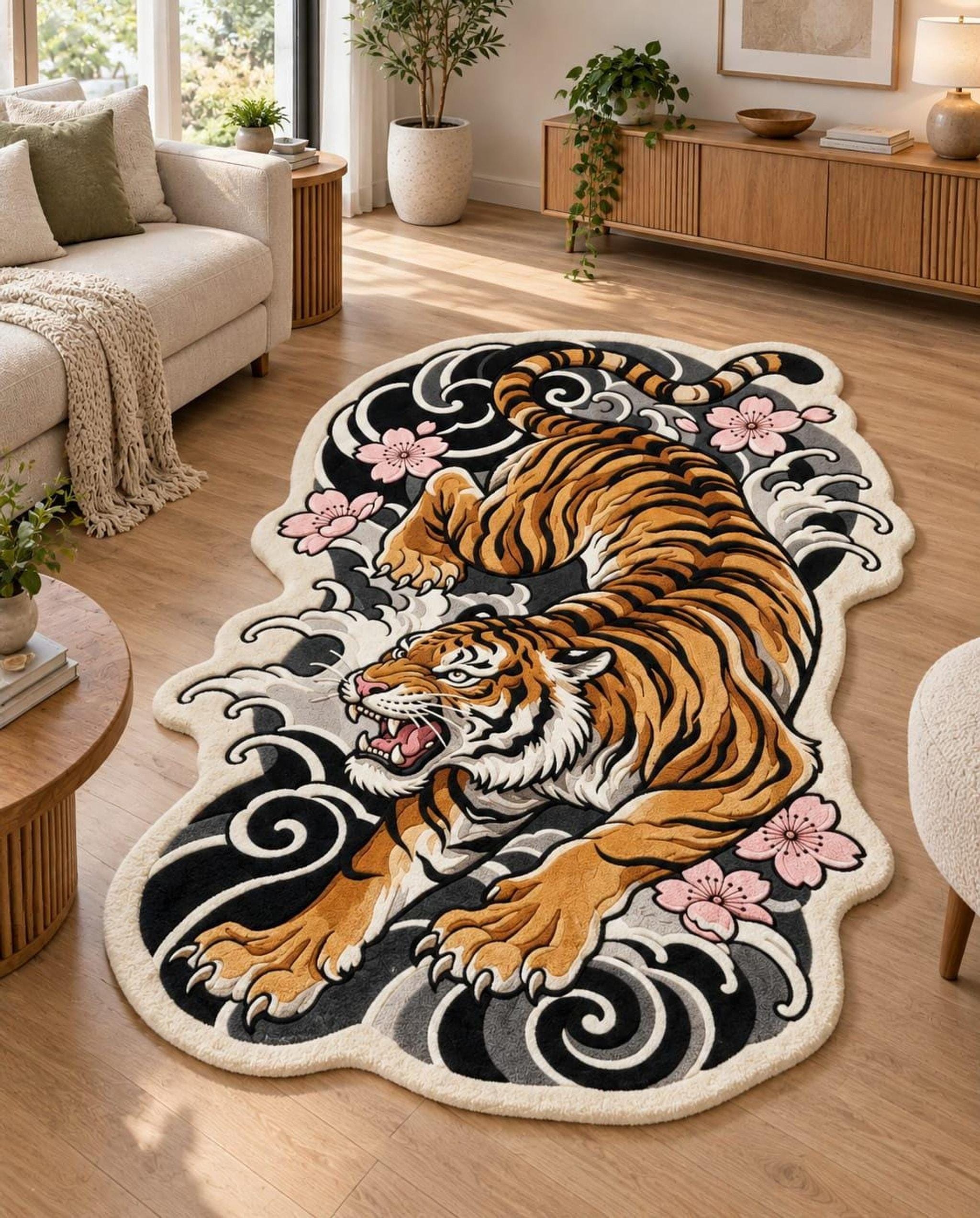 Human Made Tiger Rug - Etsy Singapore