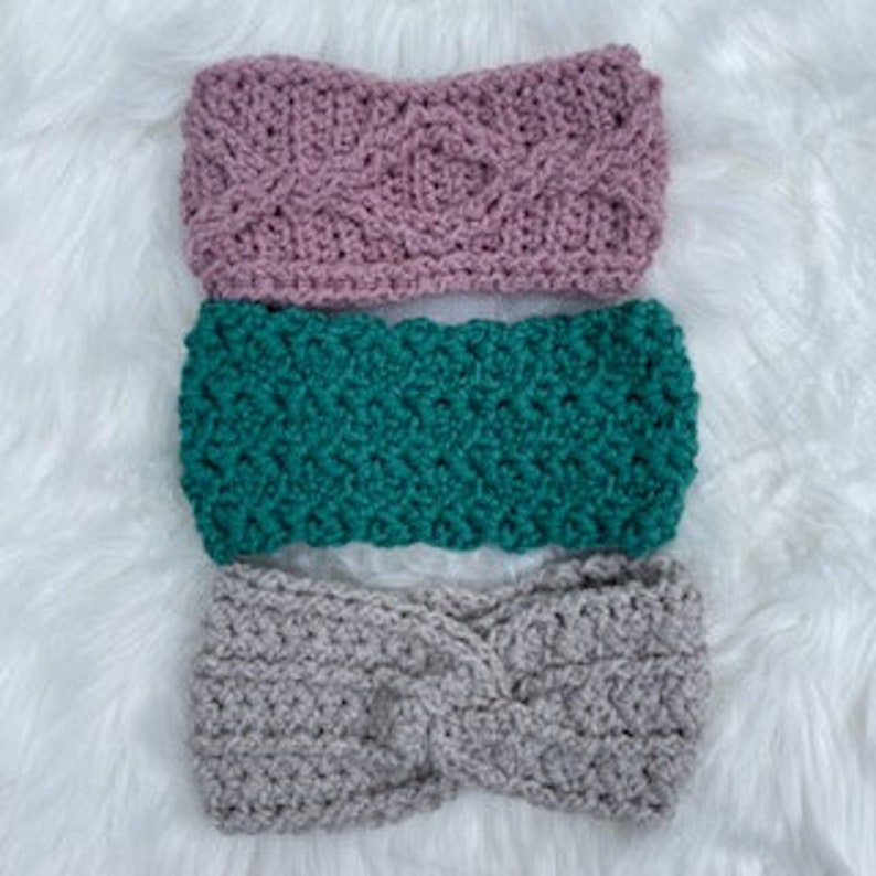Ponytail Ear Warmer Collection Crochet Patterns image 3