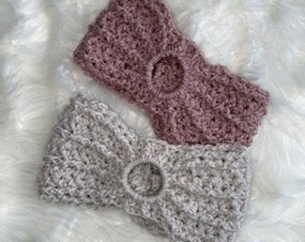 Rib Twist Ponytail Earwarmers Crochet Pattern