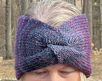 Twisted Knot Ear Warmers, Headbands, Turban Design in multi colors.