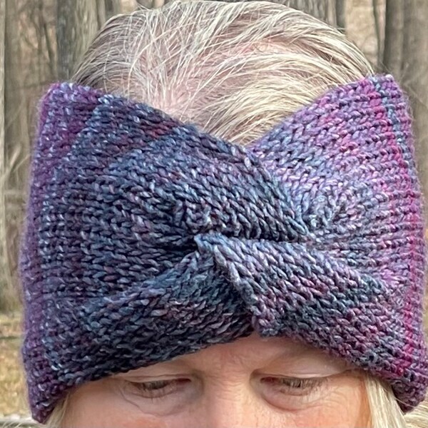 Twisted Knot Ear Warmers, Headbands, Turban Design in multi colors.