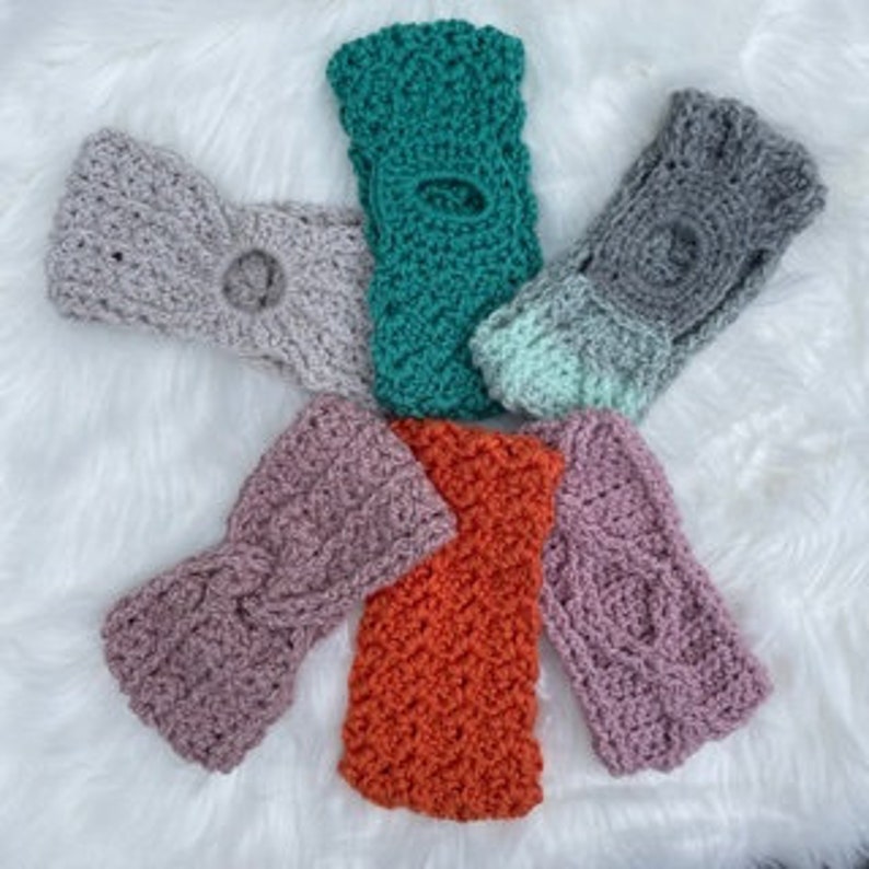 Ponytail Ear Warmer Collection Crochet Patterns image 2