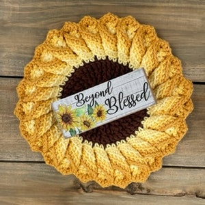 Sunflower Trivet Crochet Pattern