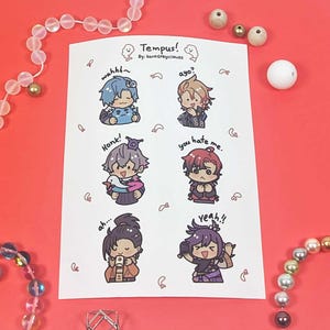 Holostars EN Tempus Vtuber Sticker Sheet