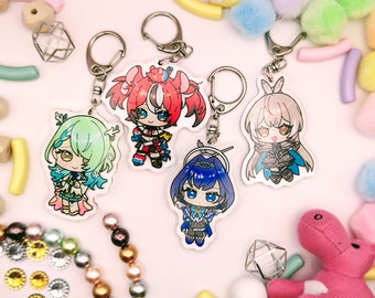 Hololive Council Vtuber Double-Sided Acrylic Keychains