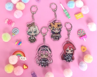 Hololive Justice Vtuber dubbelzijdige acrylsleutelhangers